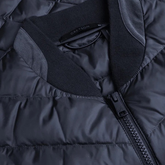 Greyson Cody X-Lite Black Puffer Vest with Quilted Design and High Collar - Picture 3 of 6